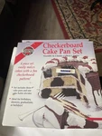 Norpro 4-PIECE Checkerboard Cake Pan Set New. Fixed Price $8.00.