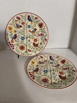 2 Bico Red Spring Bird Salad Plates Ceramic 8.75 Inch Microwave & Dish. Fixed Price $25.00.