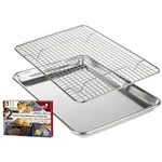 Kitchenatics Small Quarter Sheet Pan With Rack, Stainless Steel Baking.... Fixed Price $40.33.