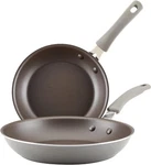 Rachael Cook Create Nonstick Frying Pans Skillet Set, 9.5"AND 11.75", Gray. Fixed Price $116.43.