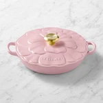 Le Creuset Signature Cast Iron 2.25 Quart Flower Petal Braiser, Chiffon Pink. Fixed Price $199.79.