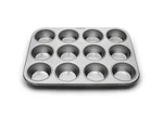 Fox Run 12-CUP Stainless Steel Muffin Pan Premium Cupcake Baking Tray. Fixed Price $54.03.