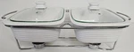 Godinger Oven To Table Double Baker Pan Holder Casserole Roasting Dish - 3QT. Fixed Price $15.25.