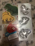 Vtg 1990S Wilton Mini Single Size Dinosaurs Cake Pan Mold New Damaged Packaging. Fixed Price $9.00.