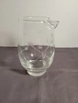Vintage Mid-century Libbey Etched Cut Glass Mini Pitcher Pinch Spout 5.5" Bar. Fixed Price $11.95.