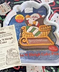 1984 Wilton Santa 'n Sleigh Cake Pan 2105-3235 W/booklet & Instructions. Fixed Price $10.00.