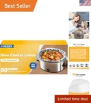 Effortless Cooking With 60 Large Disposable Slow Cooker Liners Everyday Use. Fixed Price $52.22.