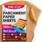 Parchment Paper Sheets, 9X13 Unbleached Non-stick For Baking,. Fixed Price $10.68.