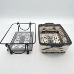 Temptations By Tara Old World Black 1.5 Qt Baking Casserole Dish Rack Trivot. Fixed Price $19.95.
