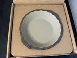 Pampered Chef Stoneware Gray Deep Dish Pie Plate #1447 Retired. Fixed Price $37.00.