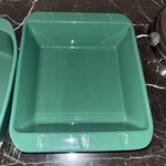 Chantal Square Green Baking Dish 8X8X2 Christmas Tree. Fixed Price $15.00.