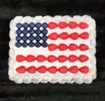 American Flag Cake Decor Usa 10" Berries Patriotic July 4TH Food Whimsy Bakery. Fixed Price $35.67.