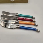 Authentic Laguiole Jean Neron 4PC Cheese Spreader Set Multi Color Boxed France. Fixed Price $31.20.