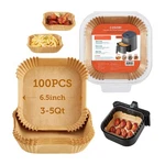Cosori Air Fryer Liners, 100 Pcs Square Disposable Paper 3-5 Qt, Brown. Fixed Price $20.44.