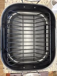All-clad Turkey Roaster 11X14 Hard Anodized Nonstick With Rack. Fixed Price $60.00.