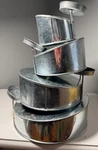Euro Tins 4 Tier Topsy Turvy Round Birthday Wedding Cake Molds. Fixed Price $110.00.