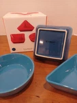 Creuset Tapas Dish Of 3 Marseille Blue Small Serving Bowls Condiment. Fixed Price $49.99.