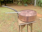 Large 2MM Dehillerin 31CM Hammered Copper Saute Pan W/lid Very Good Tin 11+LBS. Fixed Price $439.99.