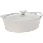 Corningware French White 2.5QT/2.35L Oval Ceramic Casserole Bakeware Dish W/ Lid. Fixed Price $64.11.