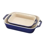 Ceramic 2-PC Rectangular Baking Dish Set Dark Blue. Fixed Price $82.96.