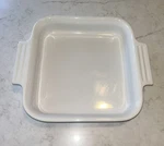 Creuset Stoneware 9 Square Baking Pan Dish Casserole White. Fixed Price $38.00.