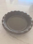 Emile Henry Pottery Pie Dish/plate 9" French Gray-quiche Tart-ruffled EDGE-61.31. Fixed Price $22.50.
