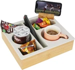 Couch Cup Holder Tray, Handy Silicone Bamboo Caddy With Rotatable Phone. Fixed Price $71.64.