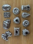 11 Chocolate & Candy Mini Fox Run Molds Silver Metal Animal + Cat Heart Shaped. Fixed Price $24.00.