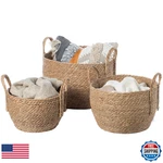 Vintiquewise Decorative Round Wicker Woven Rope Storage Blanket Basket Braided. Fixed Price $168.47.
