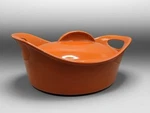 Rachael Ray 2.5 Qt Orange Stoneware Casserole Dish Bubble & Brown Oval Baker. Fixed Price $39.99.