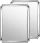 Set Of Stainless Steel Cookie Sheets For Baking Heavy Duty 12 X 10 0.98 Inch. Fixed Price $20.61.