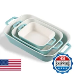 Sweejar Relief Casserole Dishes For Oven, Ceramic 9X13 Baking Pans Set Cooki. Fixed Price $97.18.