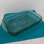 Vintage Libbey Glass Rectangular 9X13 Baking Dish Orchard Fruit Green. Fixed Price $19.00.