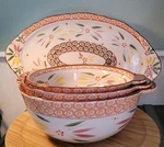Temptations By Tara Old World Fallfetti Oval Platter And 3 Bowl Set. Fixed Price $90.00.
