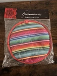 Cocinaware Microwave Safe Tortilla Warmer Fabric Multicolor Striped Pattern. Fixed Price $11.99.