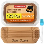Air Fryer Liners Disposable Parchment Paper 8.6*5.5"RECTANGULAR, Brown. Fixed Price $18.00.