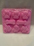Pet Paw Ice Cube Tray Silicone Baking Molds Dog Treats Candy Chocolate 2-PACK. Fixed Price $9.25.