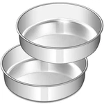 Ewfen 8 Cake Pan Set Of 2, Stainless Steel Round Layer Inch, Silver. Fixed Price $19.99.