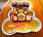 Vtg Wilton Cake Pan Birthday Huggable Teddy Bear Aluminum 2105-4943 1982. Fixed Price $9.00.