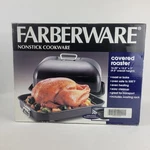 Farberware Covered Roaster Non-stick Top 16.25 X 12 Pan W/ Lid And Rack. Fixed Price $80.77.