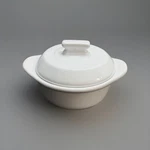Simple Additions By Pampered Chef White Round Covered Baker Excellent Cond!. Fixed Price $24.00.