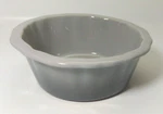 Chantal Scalloped Baking Dish Pan Gray Bake Freeze Serve Stoneware 2.5 Cup 5". Fixed Price $29.99.