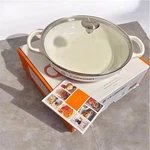 Creuset Buffet Cast Iron Casserole Glass Lid 3.5 Qt White France New Lc Chef. Fixed Price $219.99.