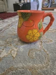 Temp-tations Presentable Ovenware By Tara Orange Poppy Passion 16 Oz Mugs. Fixed Price $9.99.
