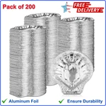 200 Pack Aluminum Foil Clam Shells 3.7X3.5 Disposable Food Pans Grillable. Fixed Price $43.75.