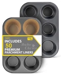 Bake Choice 2 Pack Jumbo Muffin Pan For Baking, Extra Large Cupcake Includes. Fixed Price $40.03.