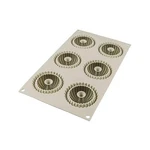 Silikomart Mini Raggio Silicone Mold, Flexible Tray Creates 6 Rounded Desserts. Fixed Price $31.95.