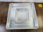 Vintage Wilton Square Cake Performance Pans 12" 507-2210, 6" 507-2180. Fixed Price $15.00.