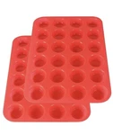 Grazia Silicone Mini Muffin Pans & Cupcake Maker Red 24-CUP Commercial Grade. Fixed Price $20.00.
