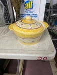 Temptations Old World Yellow Casserole Dish. Fixed Price $20.00.